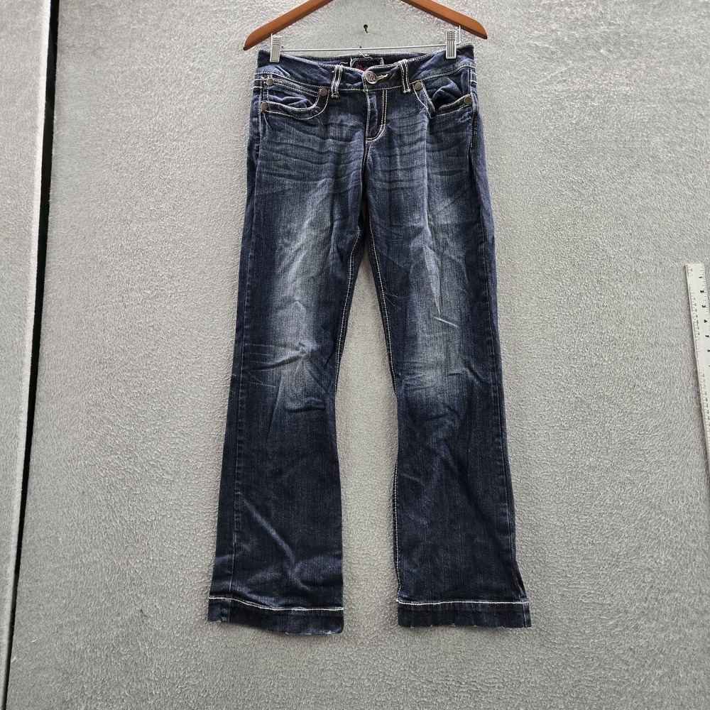 Wrangler Women‎ Jeans 5/6 X 32 Blue Denim Premium Patch Bootcut 30" Y2K
